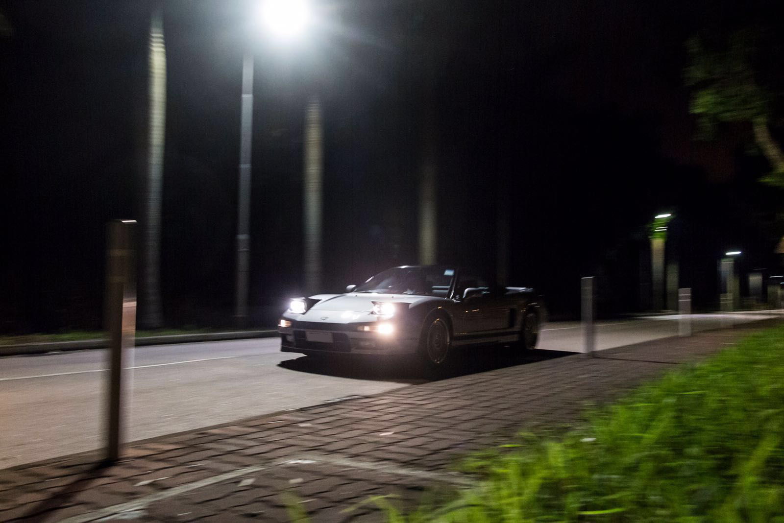 Kaiser Silver Honda NSX Hong Kong night